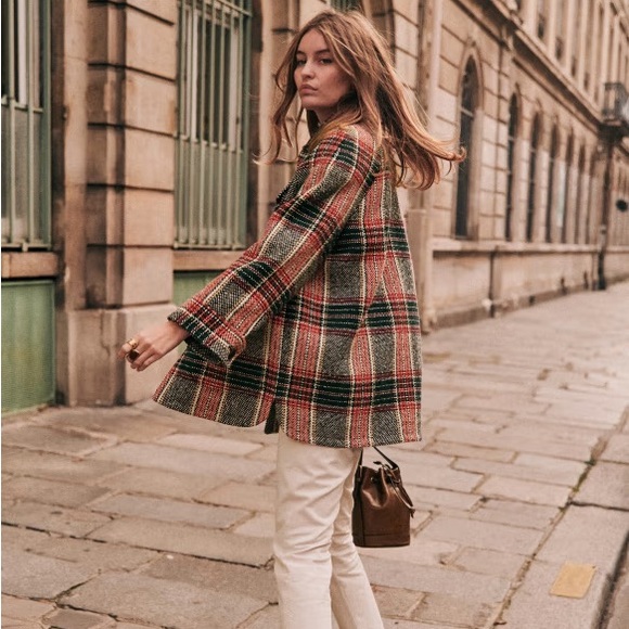 Sezane Izaac Plaid Jacket - Picture 5 of 10